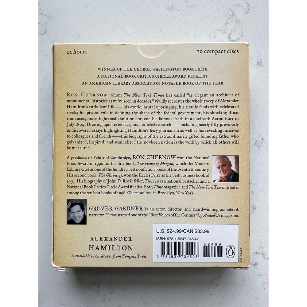 Alexander Hamilton by‎ Ron Chernow Abridged Audiobook 10 CD Set Penguin Audio - Picture 2 of 4